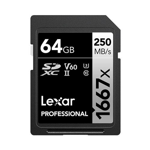 Карта памяти Lexar SDXC 64GB Professional 1667x UHS-II