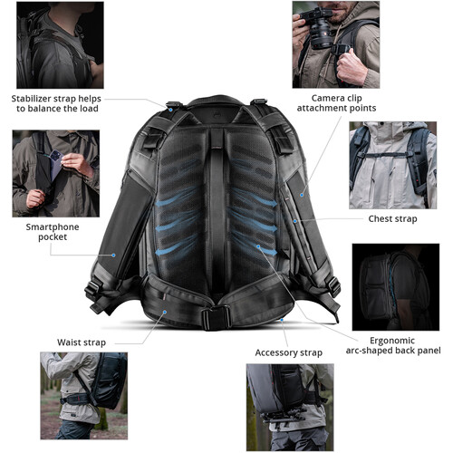 Рюкзак Pgytech OneMo 2 Backpack 25L+ Shoulder Bag Space Black (P-CB-110)- фото3